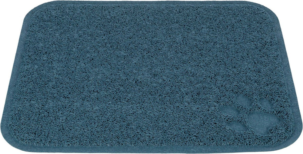 Trixie schoonloopmat - pvc blauw - vangt kattenbakvulling op, slipvast, 45x37 cm