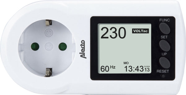 Alecto em-17 energiemeter nl - stroomkosten in eurocenten - elektriciteitsprijs aanpasbaar zwart