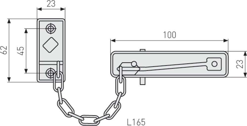 Abus - deurketting sk69 n c - 32251-5