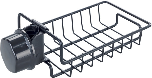 Wenko spoelbakorganizer ohio zwart rvs - gootsteenorganizer - aanrechtorganizer roestvrijstaal zwart - bevestigen zonder boren