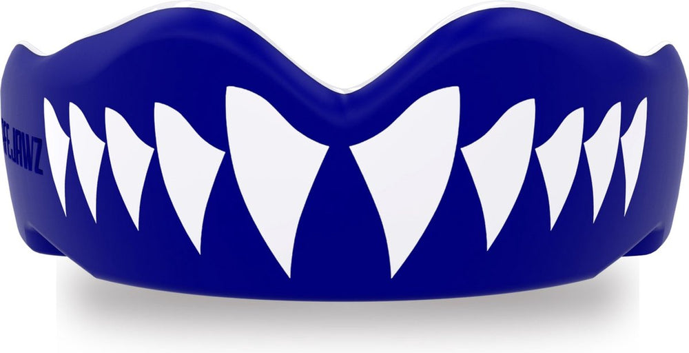 Safejawz gebitsbeschermer extro-series shark blauw wit senior