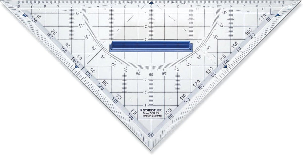 Staedtler geodriehoek - met handvat - acryl - 22 cm