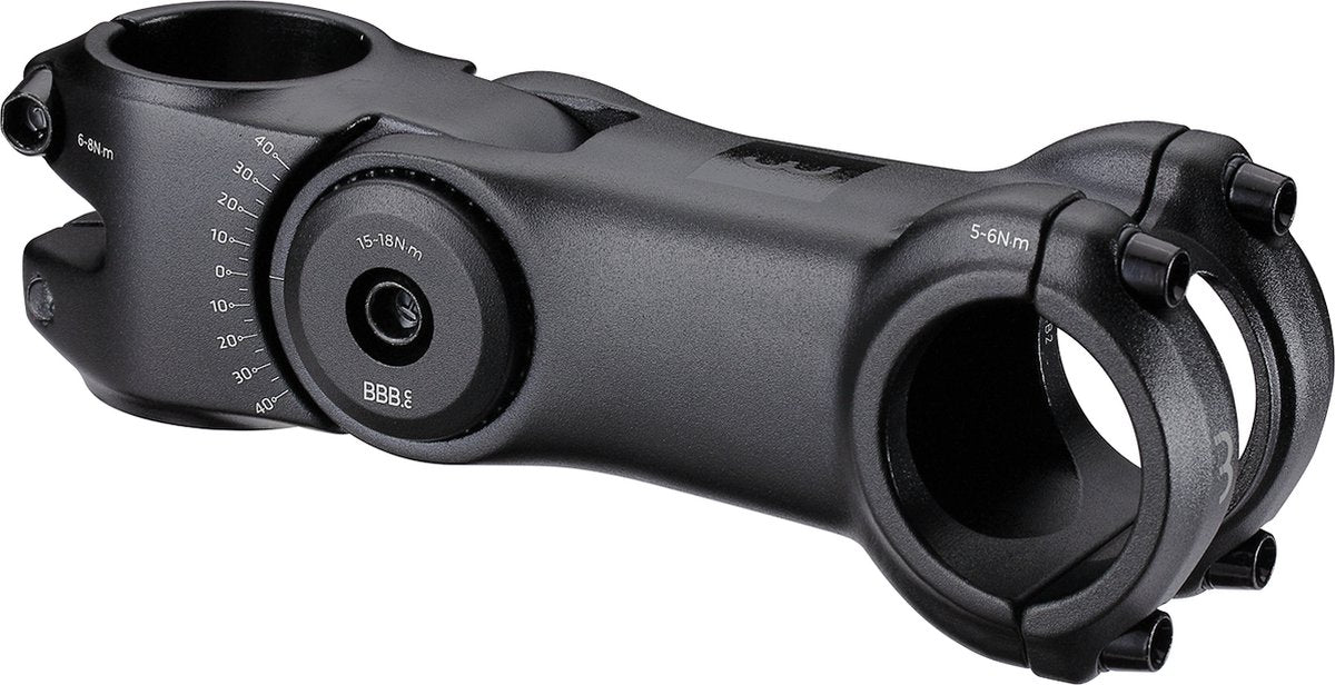 Bbb cycling stuurpen verstelbaar - verstelbare stuurpen racefiets, e-bike mtb - 31.8mm stuur - -40° +40° hoek - highsix - zwart - 110 mm - bhs-29