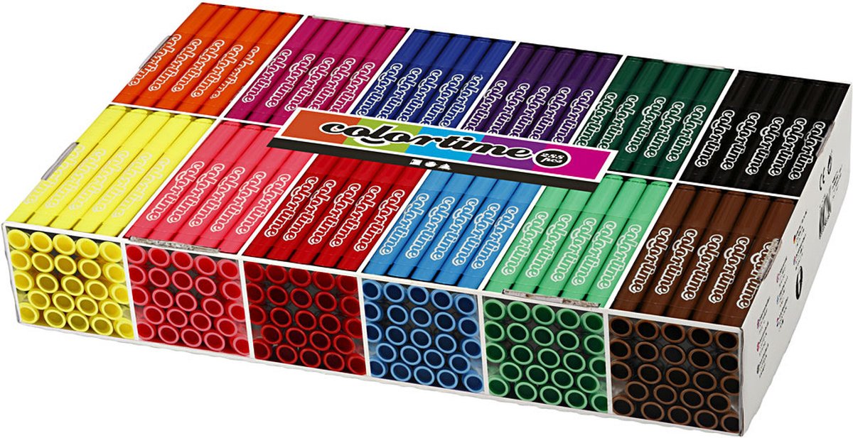 Colortime Bulk Pack with 12x24 Coloured Jumbo Markers