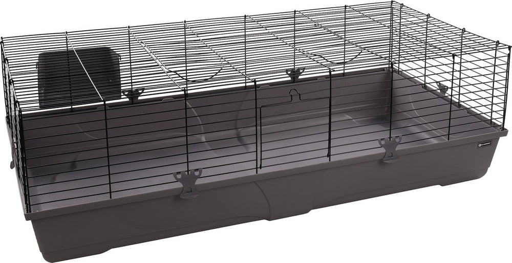 Petsfirst kooi mobi - cavia - dwergkonijnen - grijs zwart - 137.5 cm l - 68.5 cm b - 43 cm h