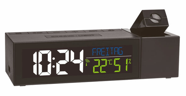 Tfa dostmann radio controlled projection wekker 60.5014.01 thermometer