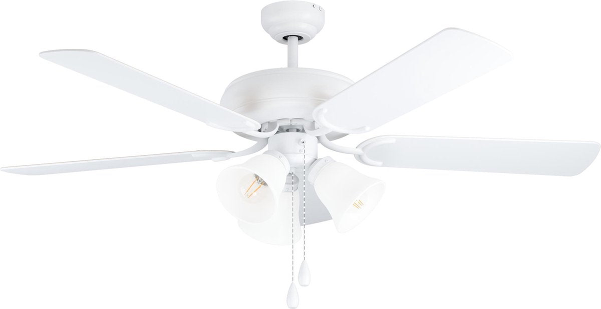 Eglo las palmas plafondlamp met ventilator - 132cm - ac longer life - wit
