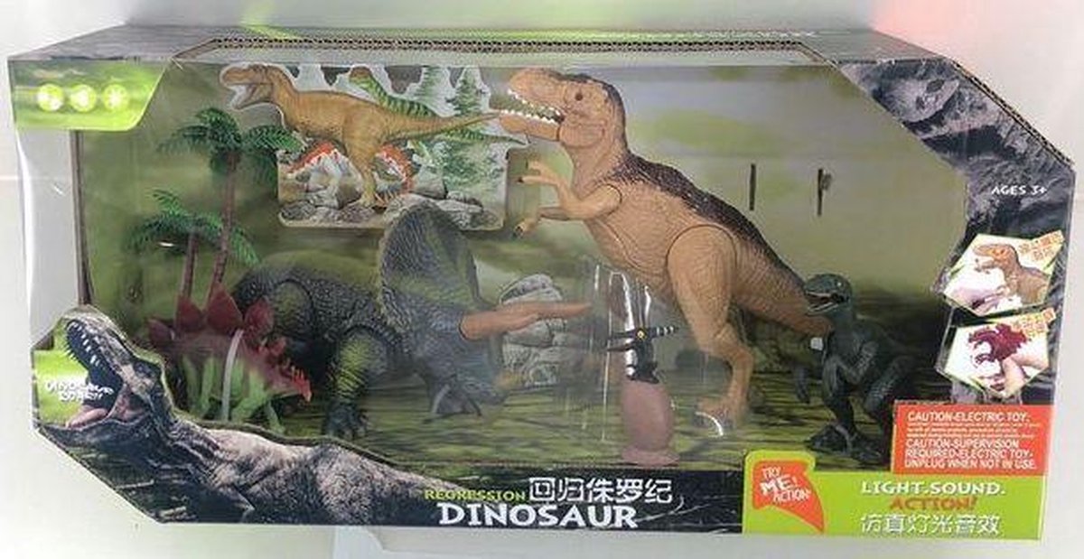 Amuuso toysets and figures dinosaurer with light and sound
