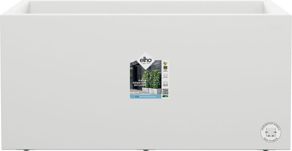 Elho vivo next lang 60 - plantenbak voor binnen buiten rechthoekig - 100% gerecycled plastic - l 59.0 x h 29.2 cm - wit