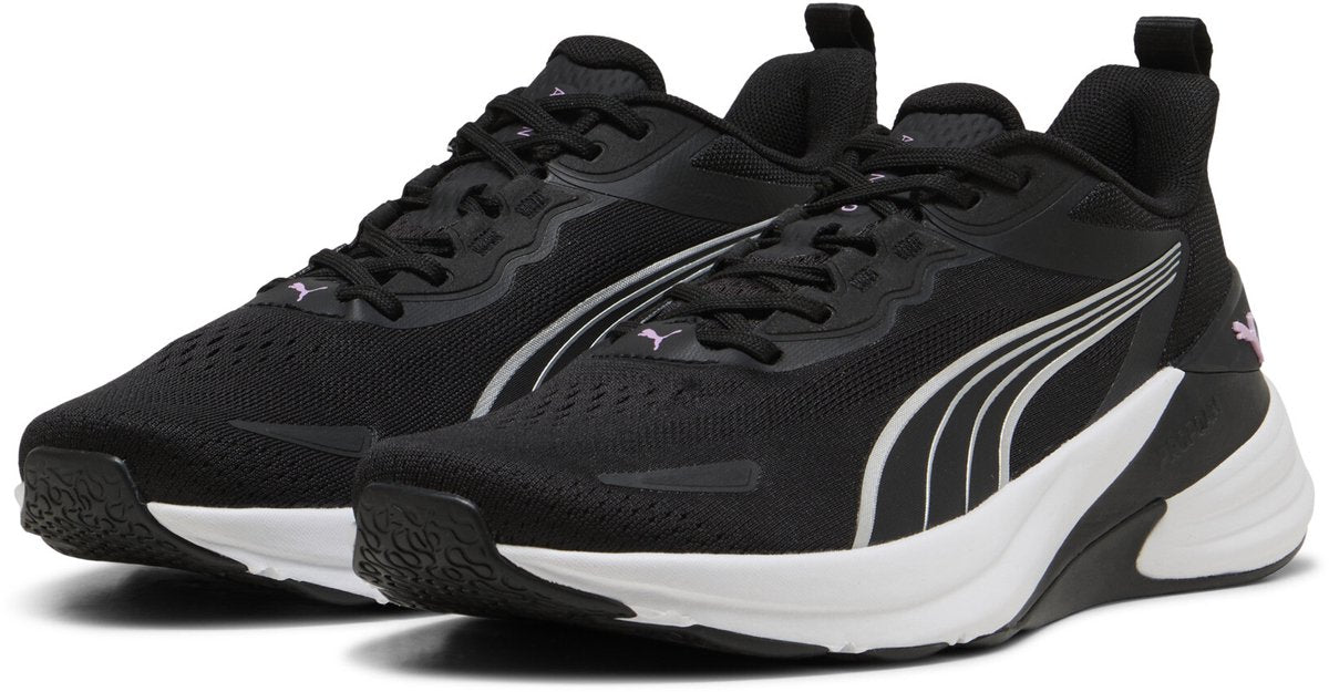 Puma action pro tr wns dames sportschoenen - black- white-mauve glow- silver