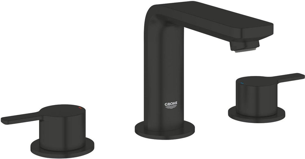 Grohe lineare new m-size driegats wastafelmengkraan – met trekwaste – ecojoy – fastfixation – matte black