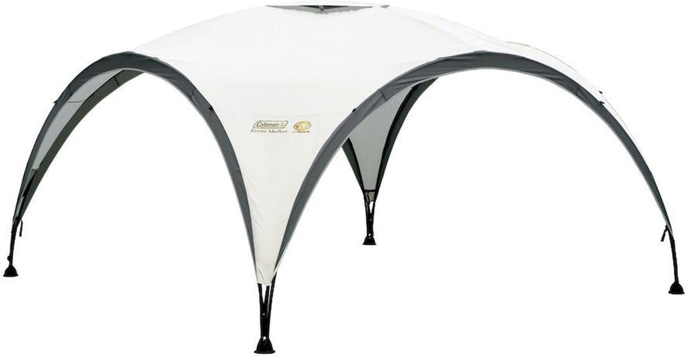 Coleman event shelter l partytent - shelter tent 3.65 x 3.65 meter - 100% waterdicht - eenvoudig opzetten - aerodynamisch design - uvguard technologie biedt spf 50 zonbescherming - met mesh pocket - tuintent incl. opbergzak - groen grijs