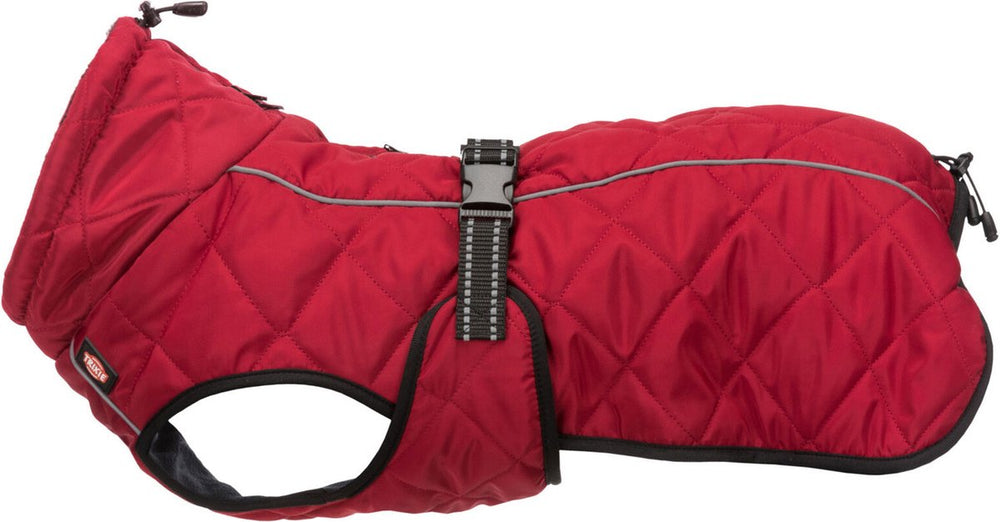 Trixie hondenjas minot rood - gewatteerd fleece, reflecterende strepen - 36 cm