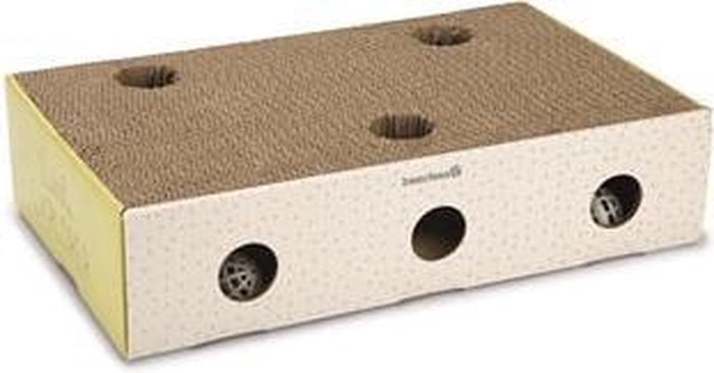 Beeztees | kitten krabplank box riva geel wit