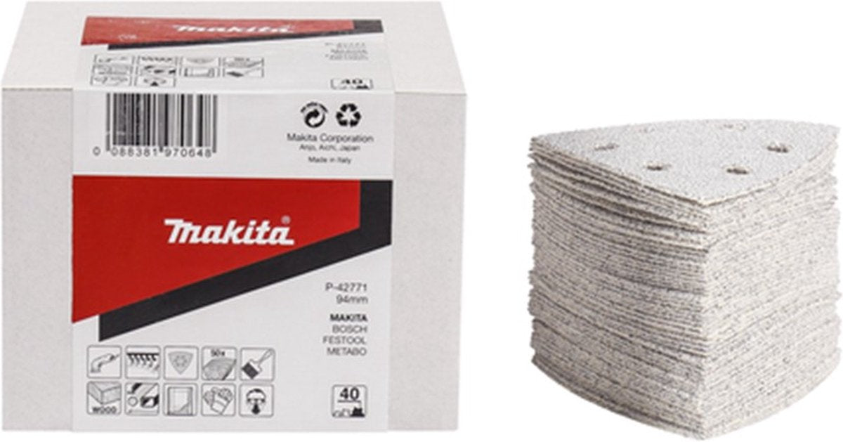 Makita p-42852 schuurvel 3-k k320 white v.