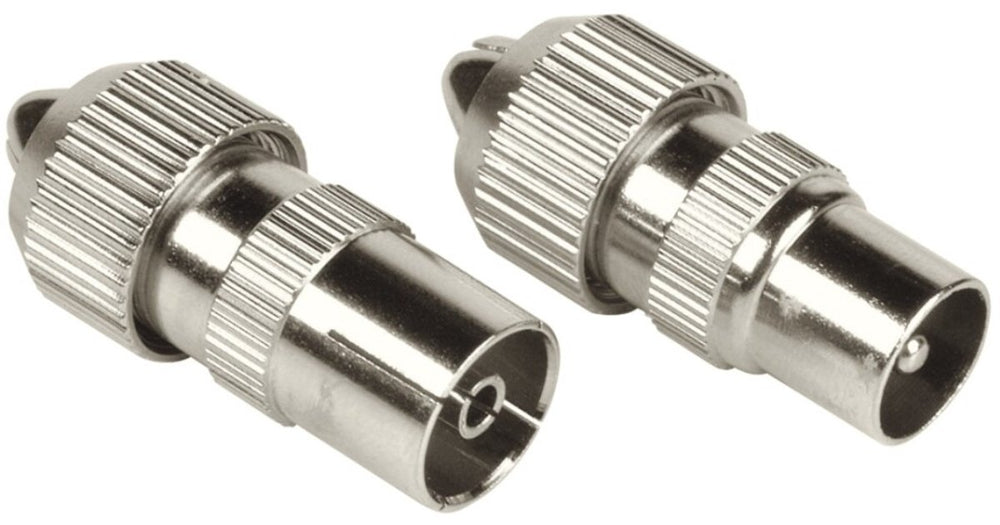 Hama coax-set metaal connector koppeling schroefbaar