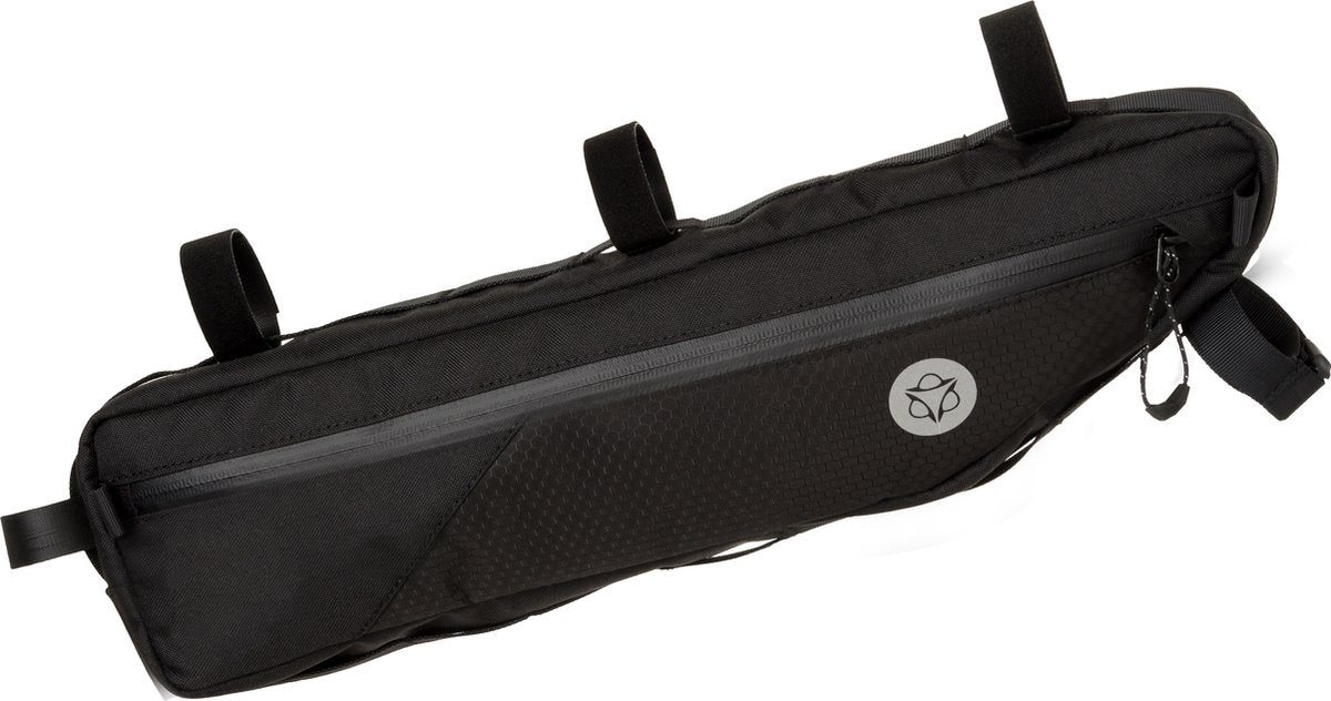 Agu bikepacking tube small venture frametas zwart - 3l - waterafstotend - eenvoudige montage - 100% gerecycled polyester