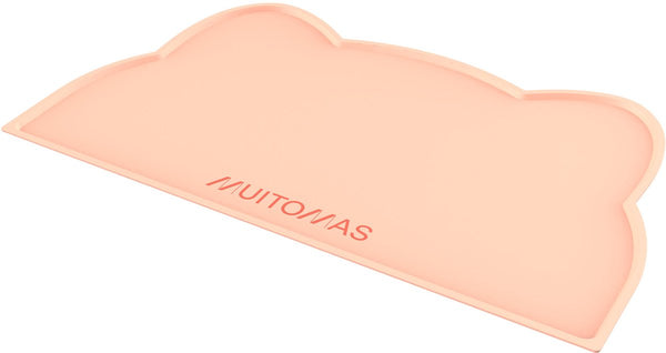 Muitomas voer- en drinkbak mat - hygiënisch - antislip - beschermt de vloer - peach fuzz