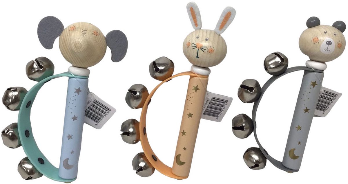 Playwood houten bellenhandvat dier