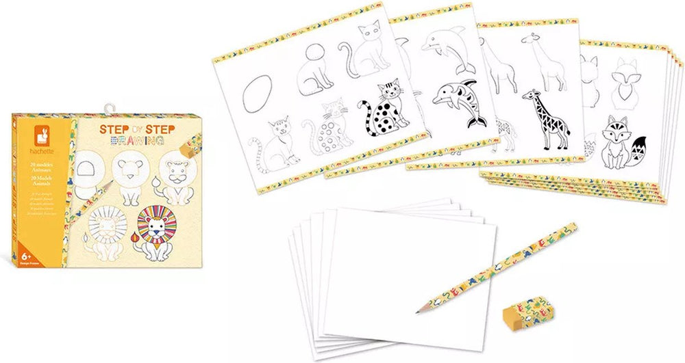 Janod - hachette - creatief dieren tekenen