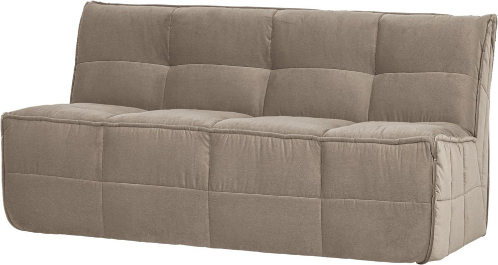 Vtwonen cluster eetbankje met rugleuning 164 cm - velvet - warm taupe
