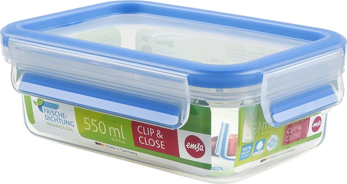 Emsa 508538 clipclose vershouddoos 0,55l blauw