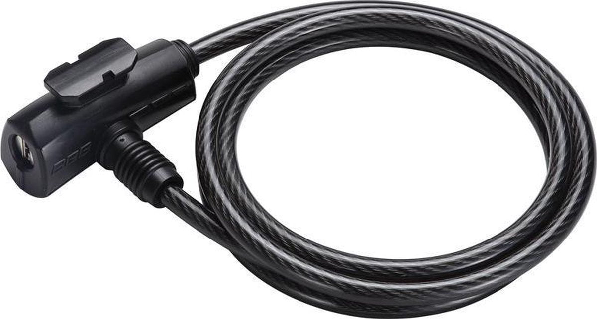 Bbb cycling quicksafe coil cable fietsslot - kabelslot fiets - sleutelslot - zwart - 150 x 0,8 cm - bbl-61