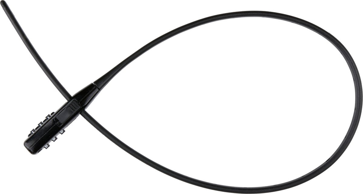 Dunlop fietsslot 53 cm - cijferslot voor fiets, scooter aanhanger en hek - kabelslot compact en lichtgewicht - kettingslot met veilig codesysteem - zwart
