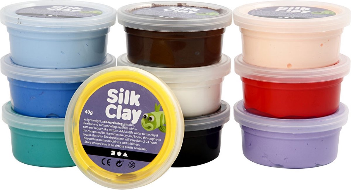 Silk clay basisset 2 - boetseerklei