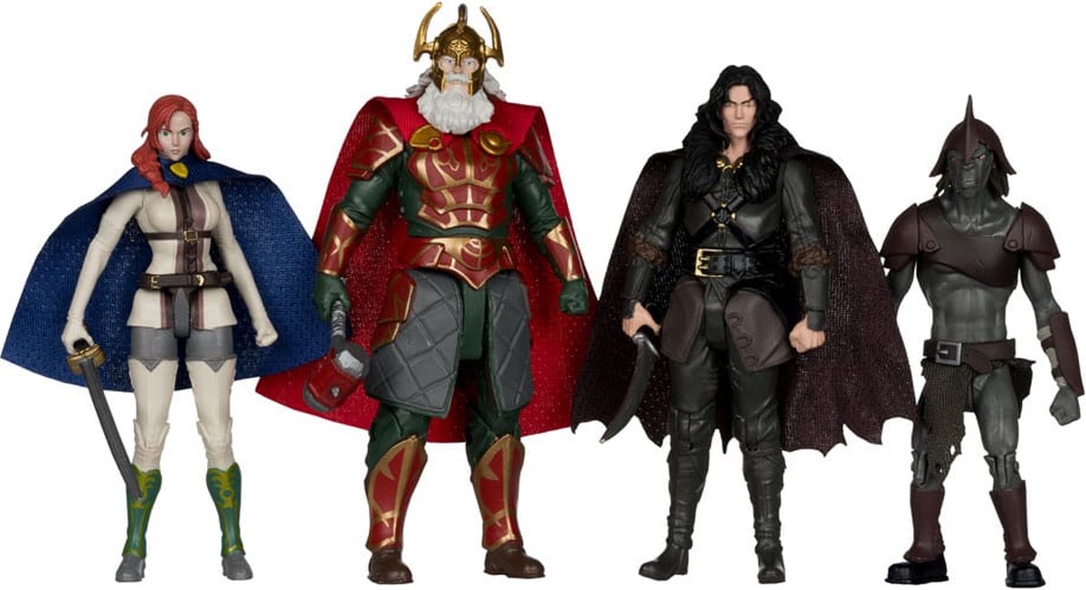 Mcfarlane toys the lord of the rings: the war of the rohirrim action figuur 4-pack 10 cm action figuur