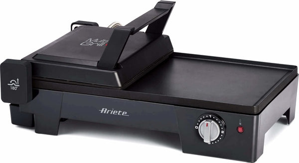 Ariete 1916 10 multigrill 3-in-1 tafelgrill met gladde en geribbelde plaat - contactgrill - barbecue - 2400 watt