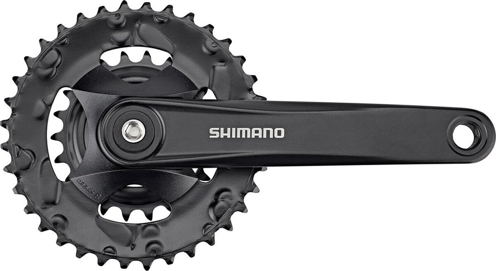 Shimano altus fc-m315-2 crankstel - 170 mm - 36-22t - 2x7 8-speed - vierkante as - zwart