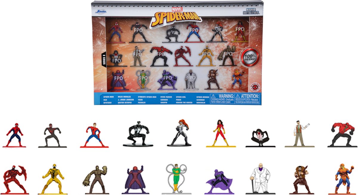Jada toys jada die-cast marvel multi pack nano actiefiguren - wave 8