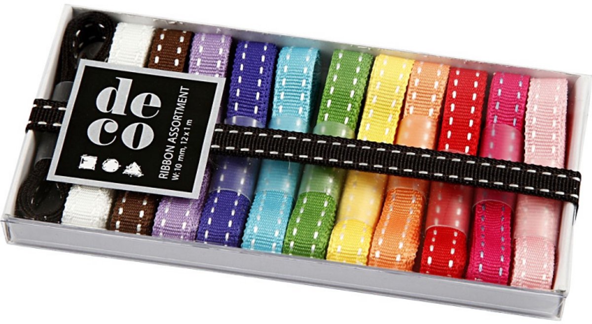 Creativ company lint collectie kleur streepjes, 13st.