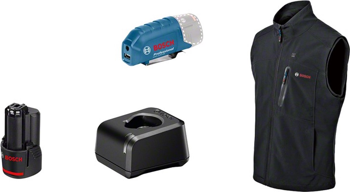 Bosch blauw ghv 12 + 18v xa | verwarmde bodywarmer 2xl | incl. accu lader - 06188000g8