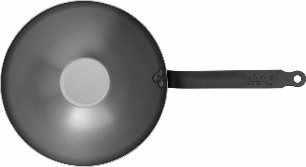 Debuyer de buyer mineral b black wok 28 cm – plaatstaal – pfas-vrij – professionele wokpan – inductie geschikt