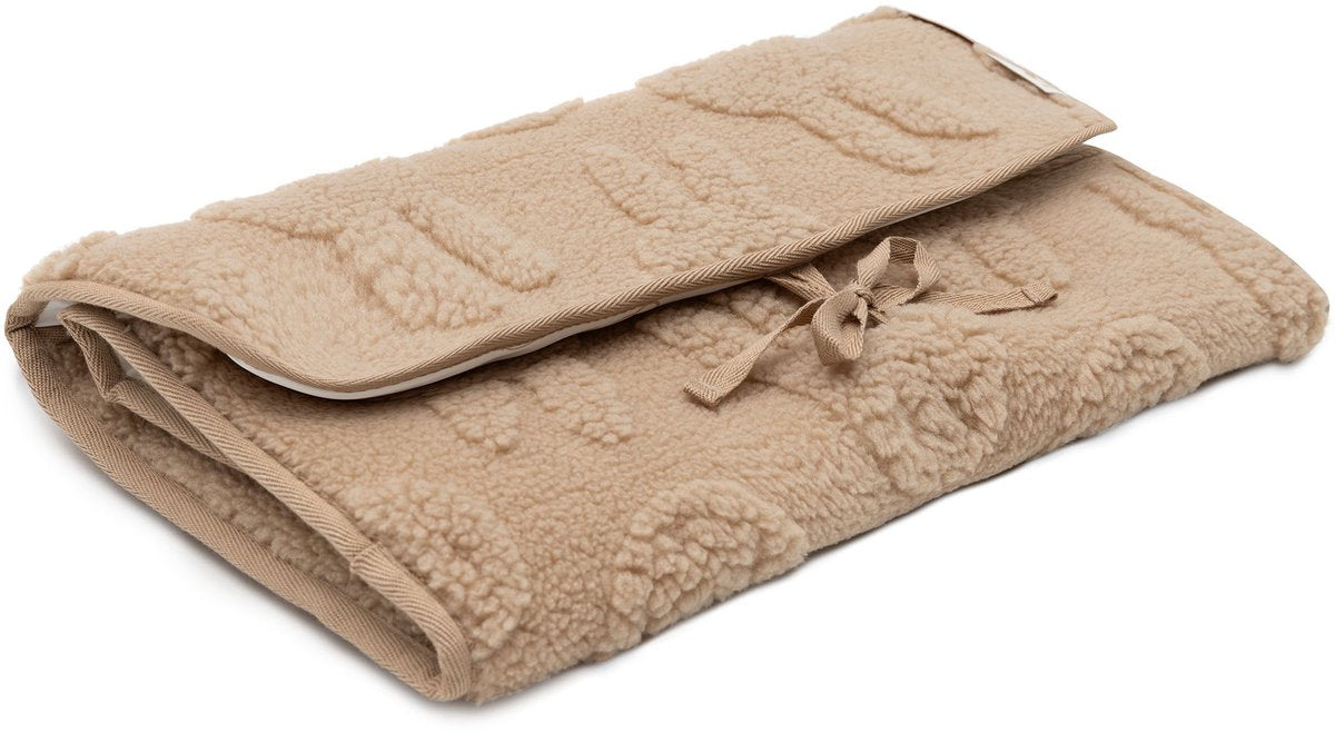 Jollein verschoonmatjes met opbergvakken - miffy jacquard - teddy biscuit