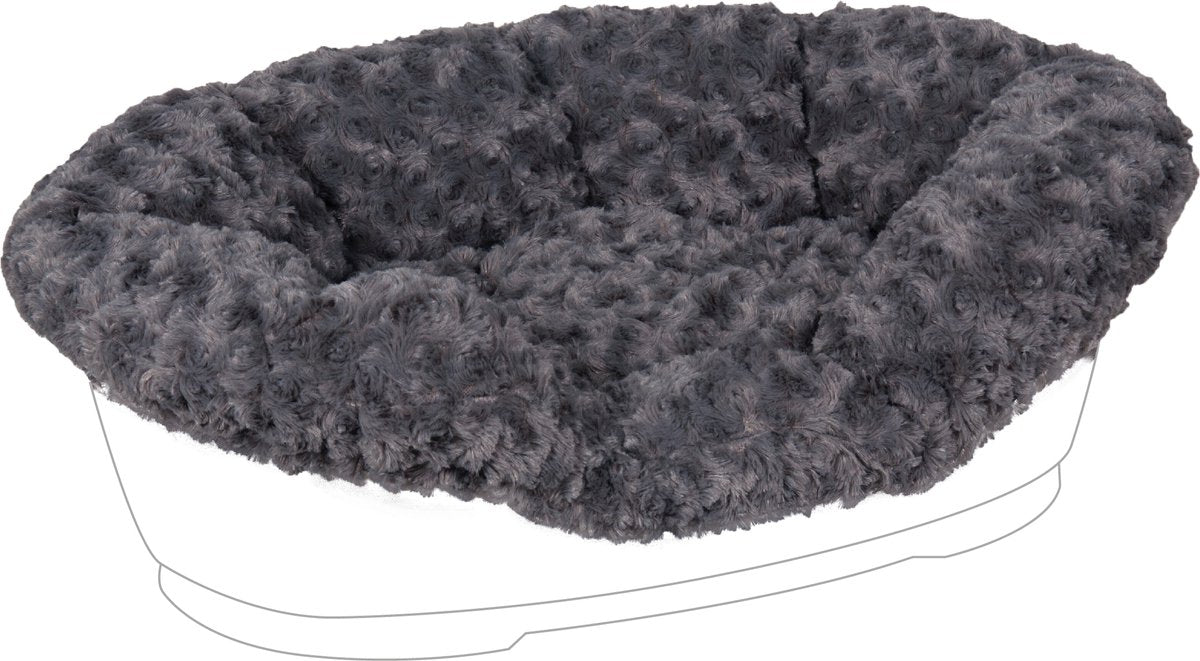Flamingo hondenkussen tuck cuddly grijs xxl – 110x74x30 cm – elastische pluche hoes – perfect voor tuck hondenmand –