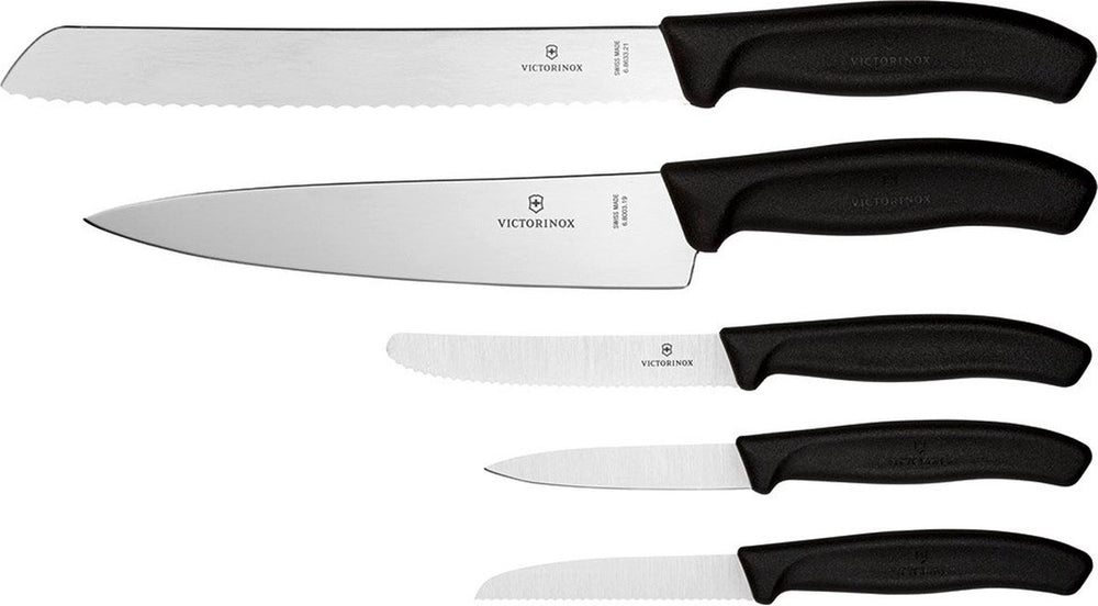 Victorinox keukenset messenset - 5-delig - rvs lemmet - kunststof heft