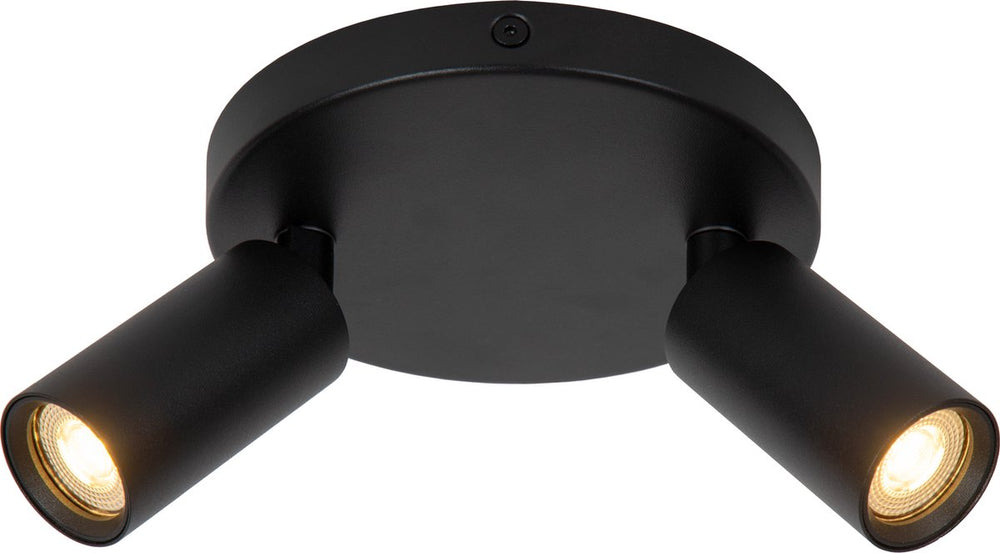 Lucide ritmo - plafondspot (plafondlamp) - ø 15 cm - 2xgu10 (mr11) - zwart