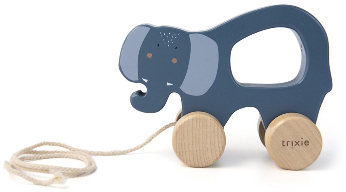 Trixie Houten Trekfiguur Mevrouw Olifant