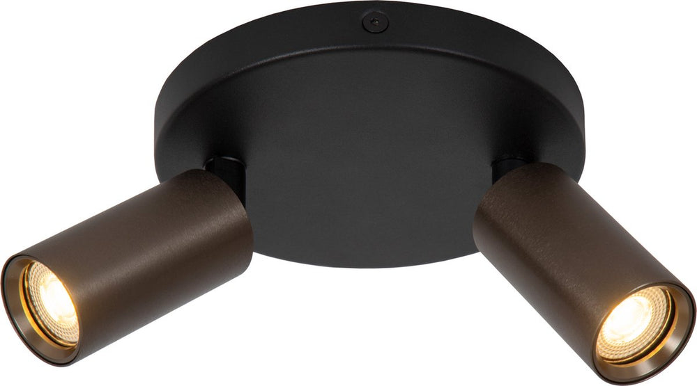 Lucide ritmo - plafondspot (plafondlamp) - ø 15 cm - 2xgu10 (mr11) - koffie