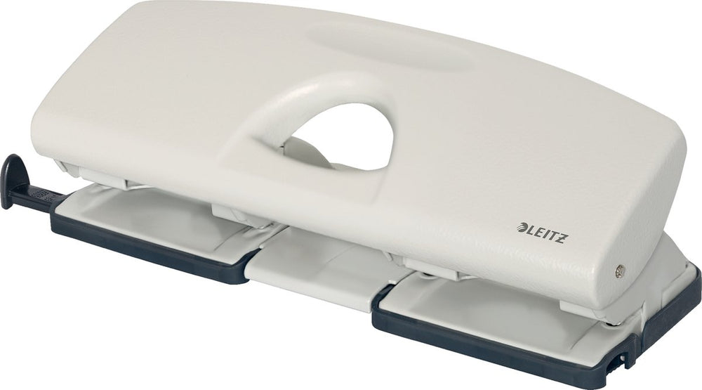 Leitz 4-gaats perforator - 25 vel - voor mappen en ringbanden - grijs
