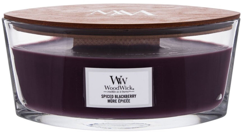 Woodwick heartwick flame ellipse geurkaars - spiced blackberry - 50 branduren