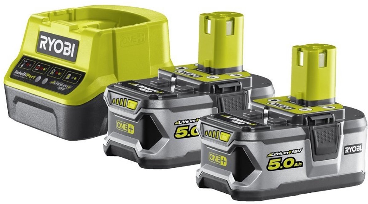 Ryobi rc18120-250 18v li-ion accu starterset (2x 5,0ah accu)