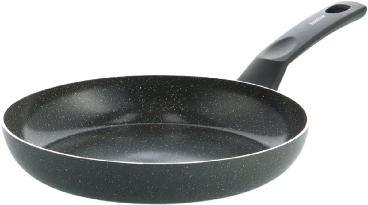Kochstar stein koekenpan 24cm - pfas-vrije antikleeflaag - koekenpan inductie - keramische koekenpan - ovenbestendig tot 130°c - koudgrepen - graniet zwart