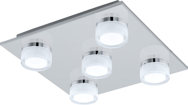 Eglo romendo 1 plafondlamp - led - 32 cm - chroom - dimbaar