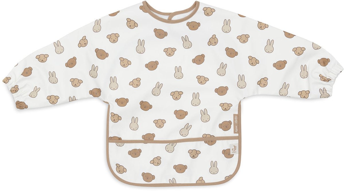 Jollein slabbetjes waterproof met mouw - 1 stuk - 75 cm - miffy and friends