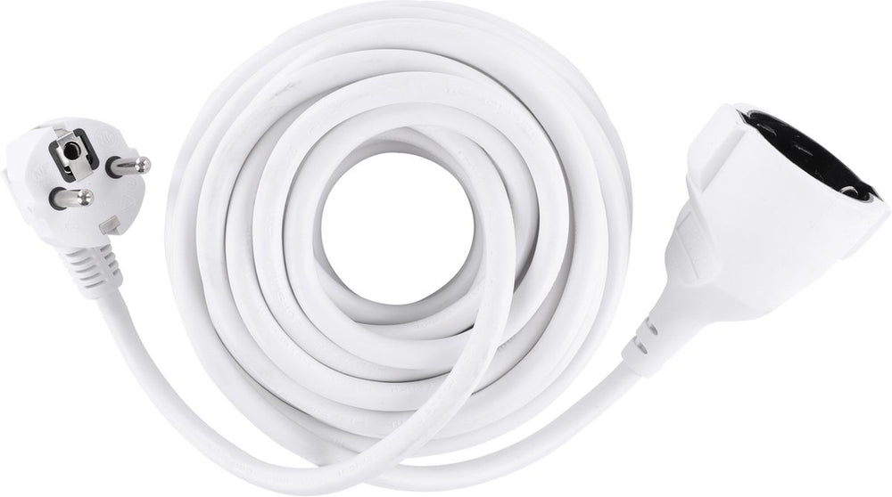 Q-link verlengsnoer - randaarde - h05vv-f - 3 x 1.5 mmâ² - wit - 10 m