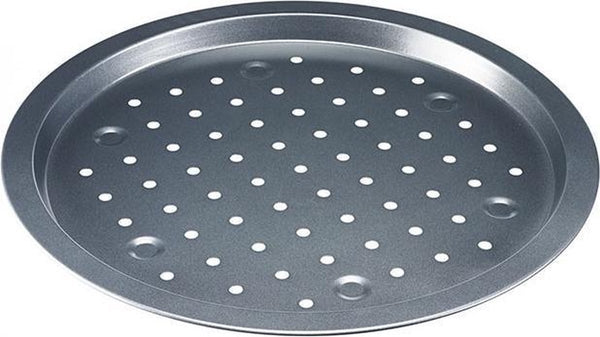 Westmark pizzabakplaat, rond, met gaatjes, koudgewalst staal, back meister, antraciet, 32922270